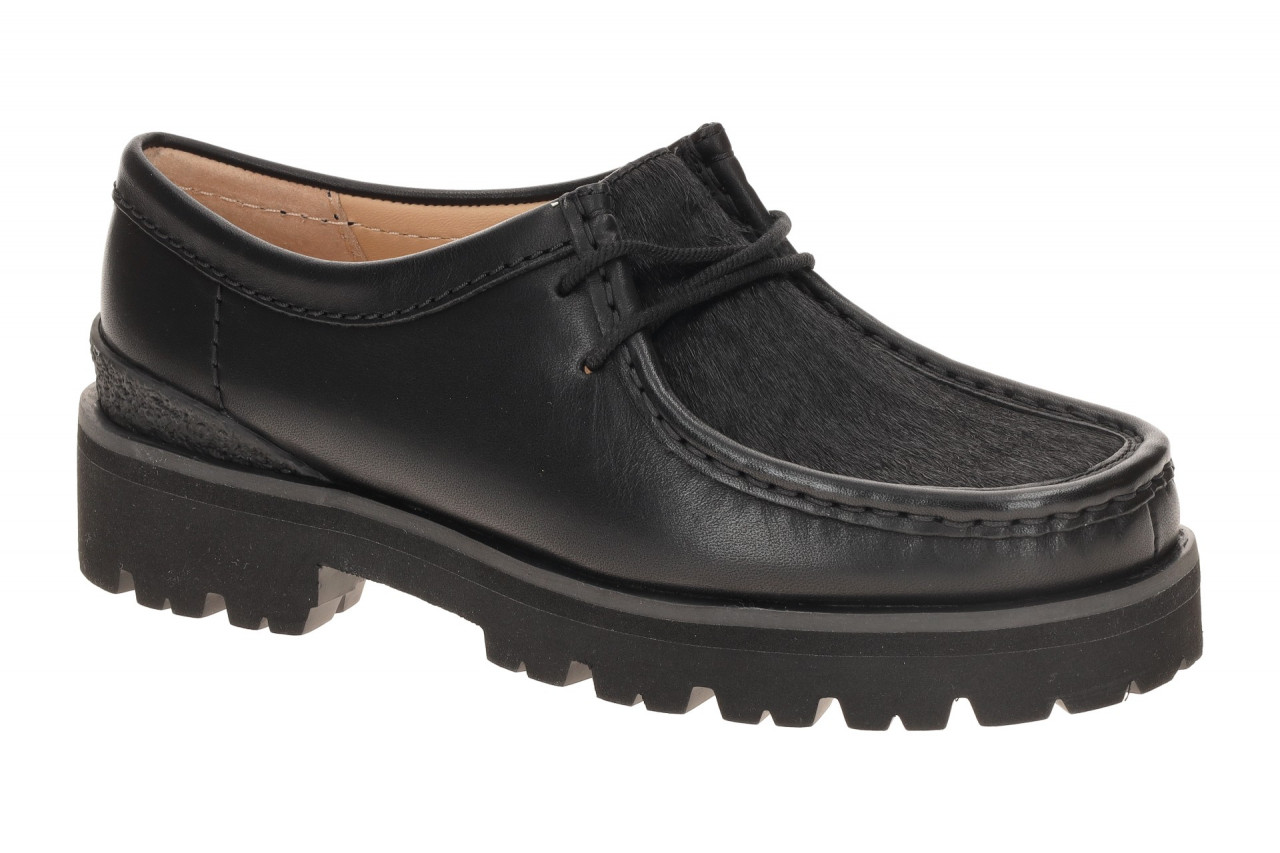 Clarks Walla Yukoner 26186505 4 Damenschuhe Schwarz Plateau Mokassin
