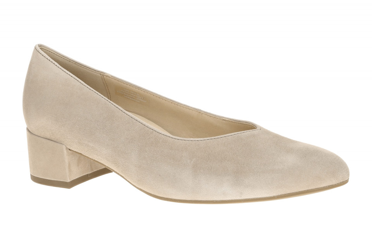 Gabor 3015.01 Damenschuhe Pumps Grau-Silk Echtleder Blockabsatz F - normal Weite