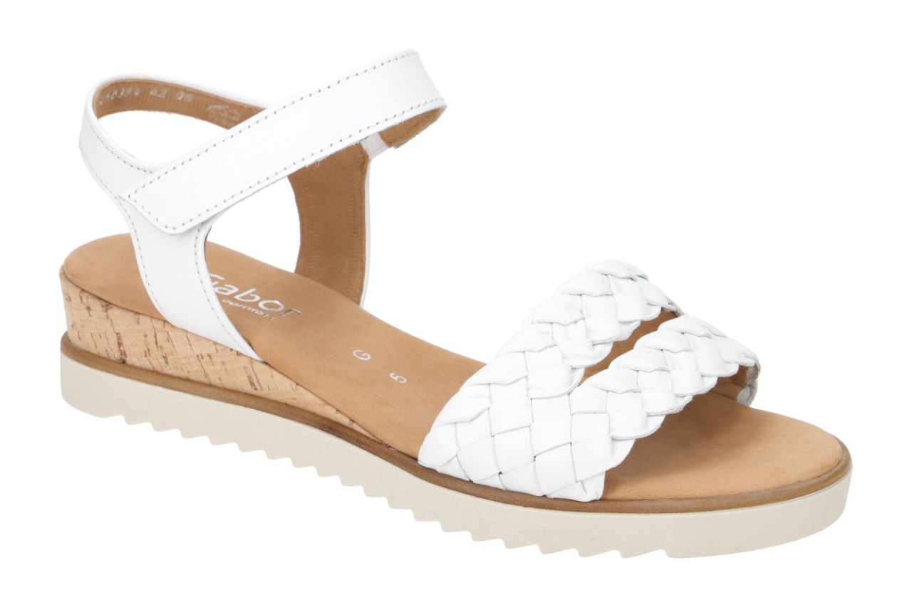 Gabor 82.759.50 wei? - Riemchen Sandale f?r Damen
