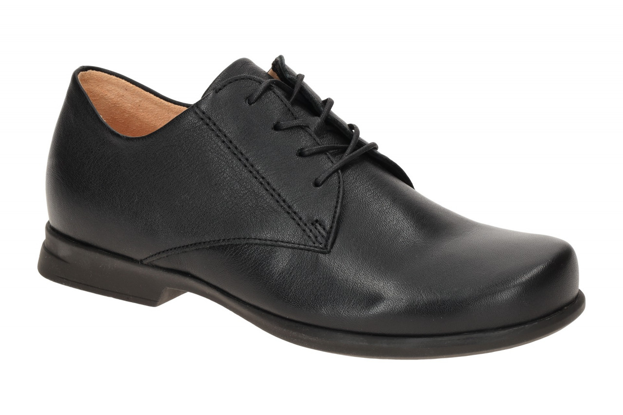 Think 849 Damenschuhe PENSA schwarz Echtleder elegante Schn?r- Halbschuhe