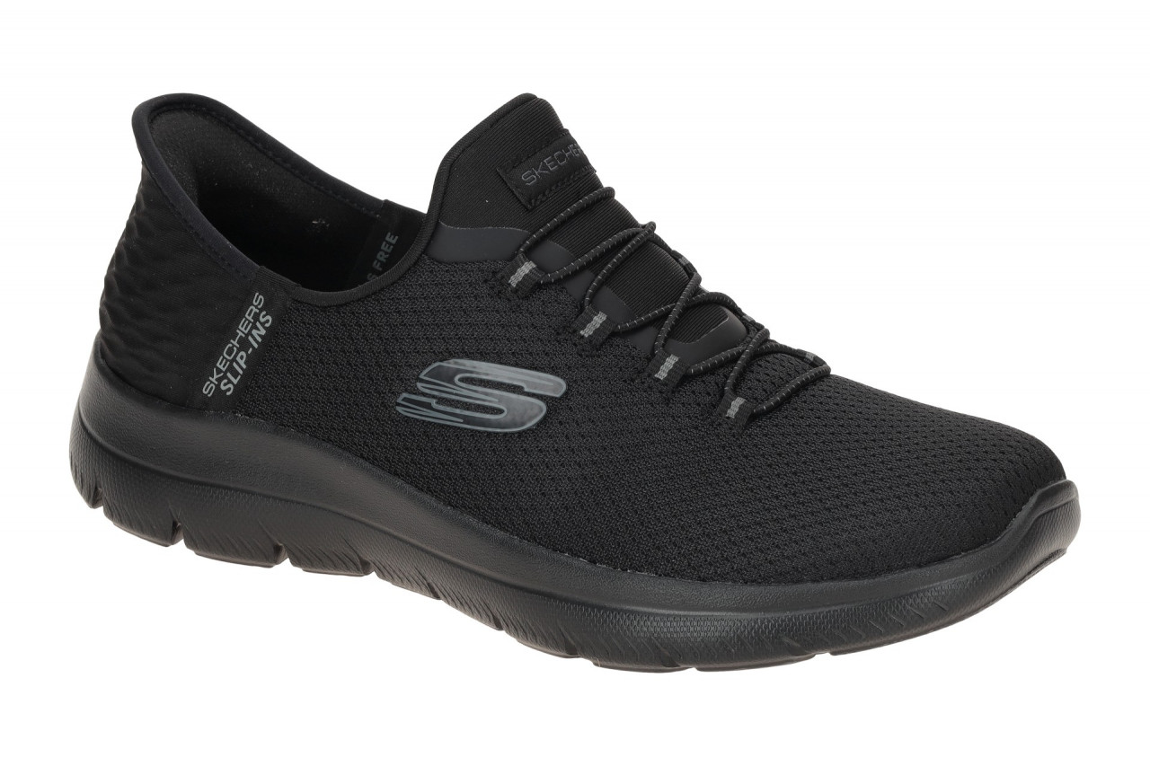 Skechers 150123 BBK Damen Sneaker Schwarz Air Cooled Memory Foam Vegan Mesh
