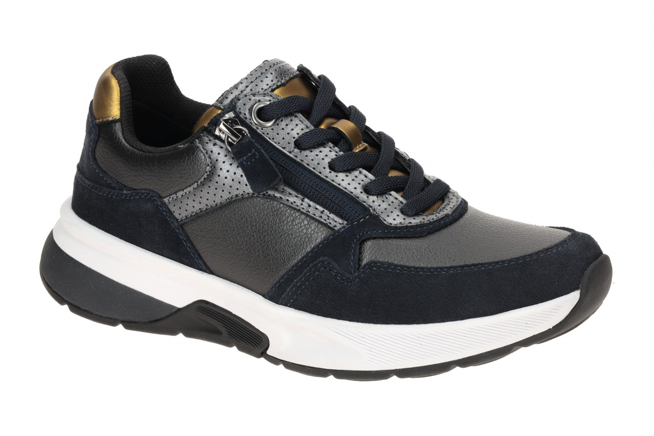 Gabor 76.847.46 ROLLINGSOFT Damenschuhe Sneakers blau anthrazit/darkblue bequem