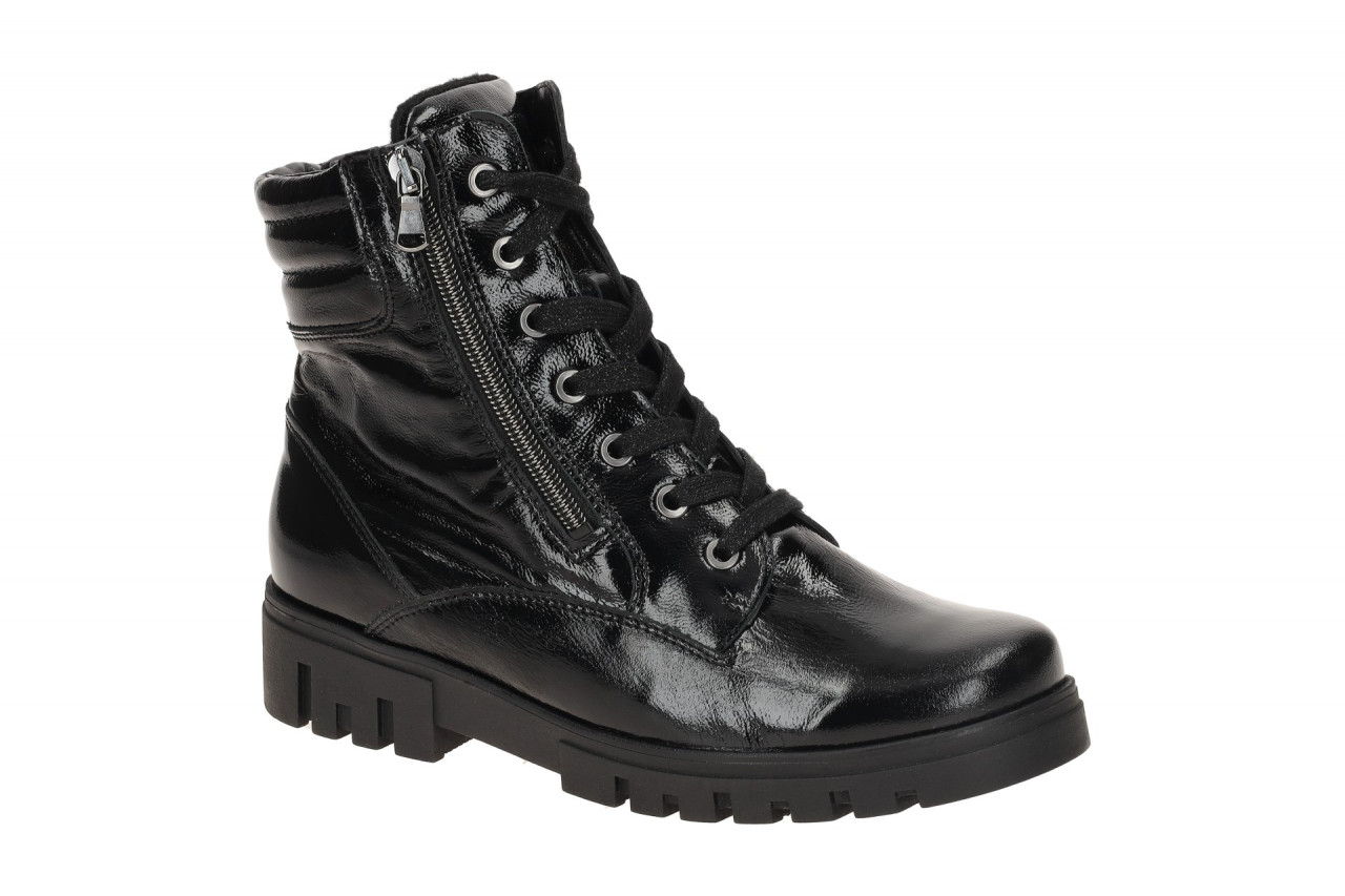Waldl?ufer 723807 H-SERENA Damen Stiefeletten schwarz - bequeme Lace Up Boots