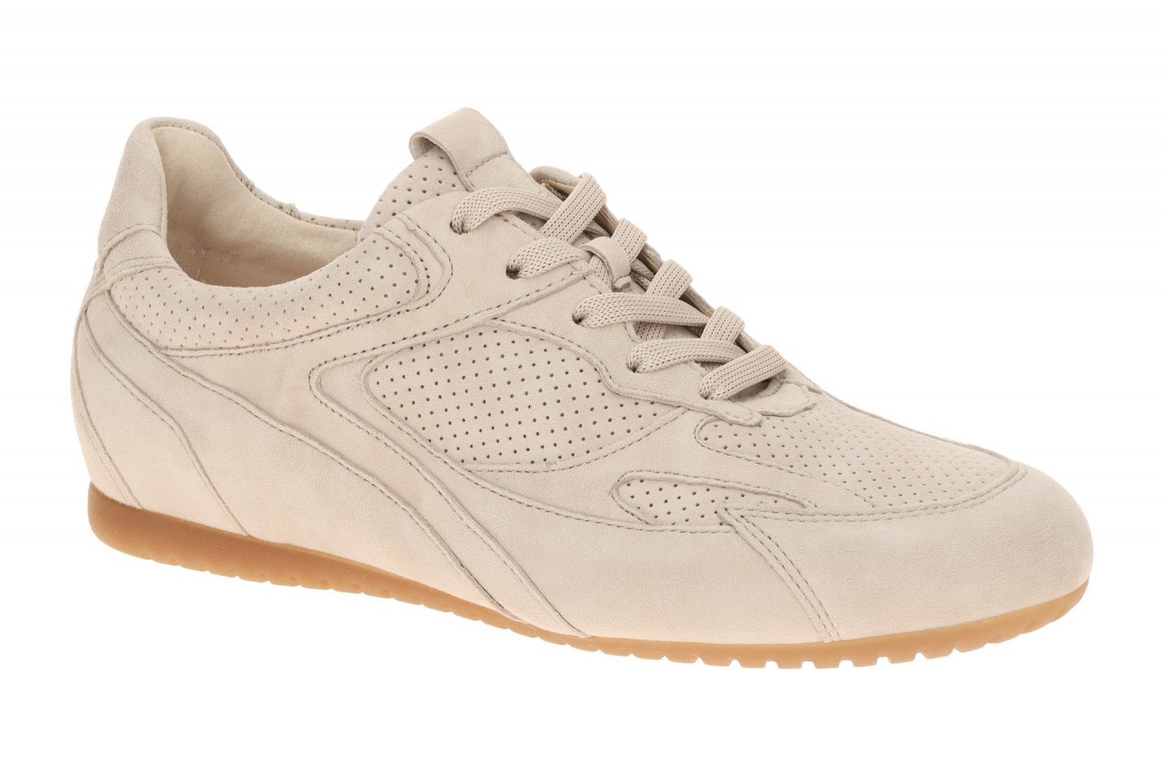 Gabor 86.565 - Damen Halbschuhe Sneaker grau oak, Echtleder, Extra Weit, OptiFit