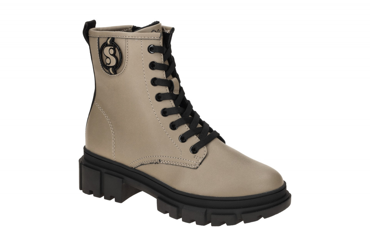 S. Oliver Damen Stiefeletten 25210 taupe Chunky Boots Vegan Soft Foam
