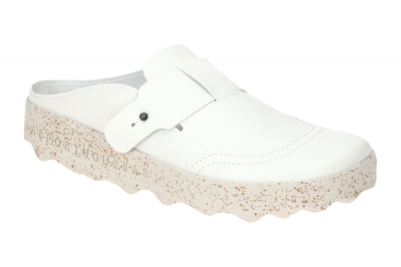 Asportuguesas 18213 Damen Pantoletten COLE L wei? bequem Eco Leather Naturkork