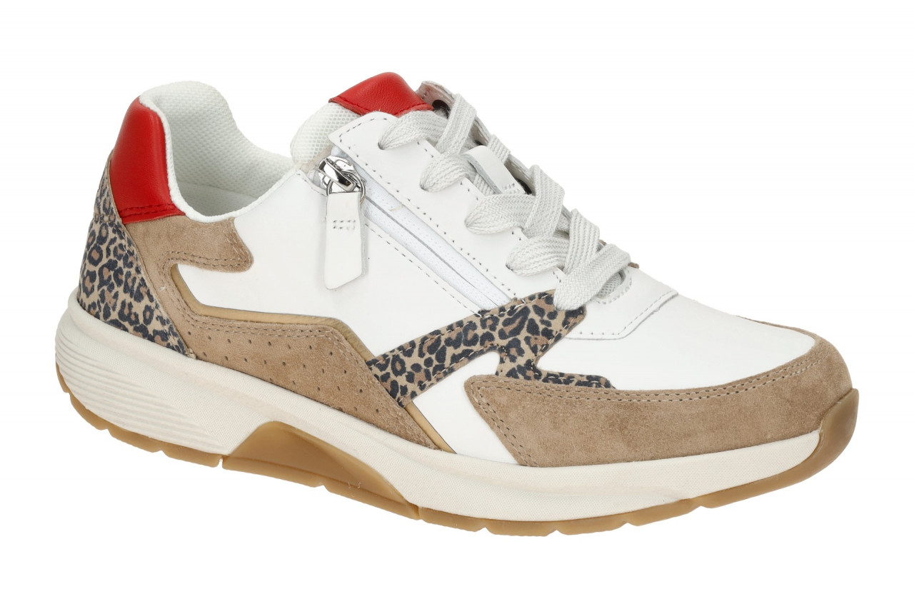 Gabor 86.878.68 Damen Sneakers ROLLINGSOFT Wei? Oak Fire Bequeme Halbschuhe