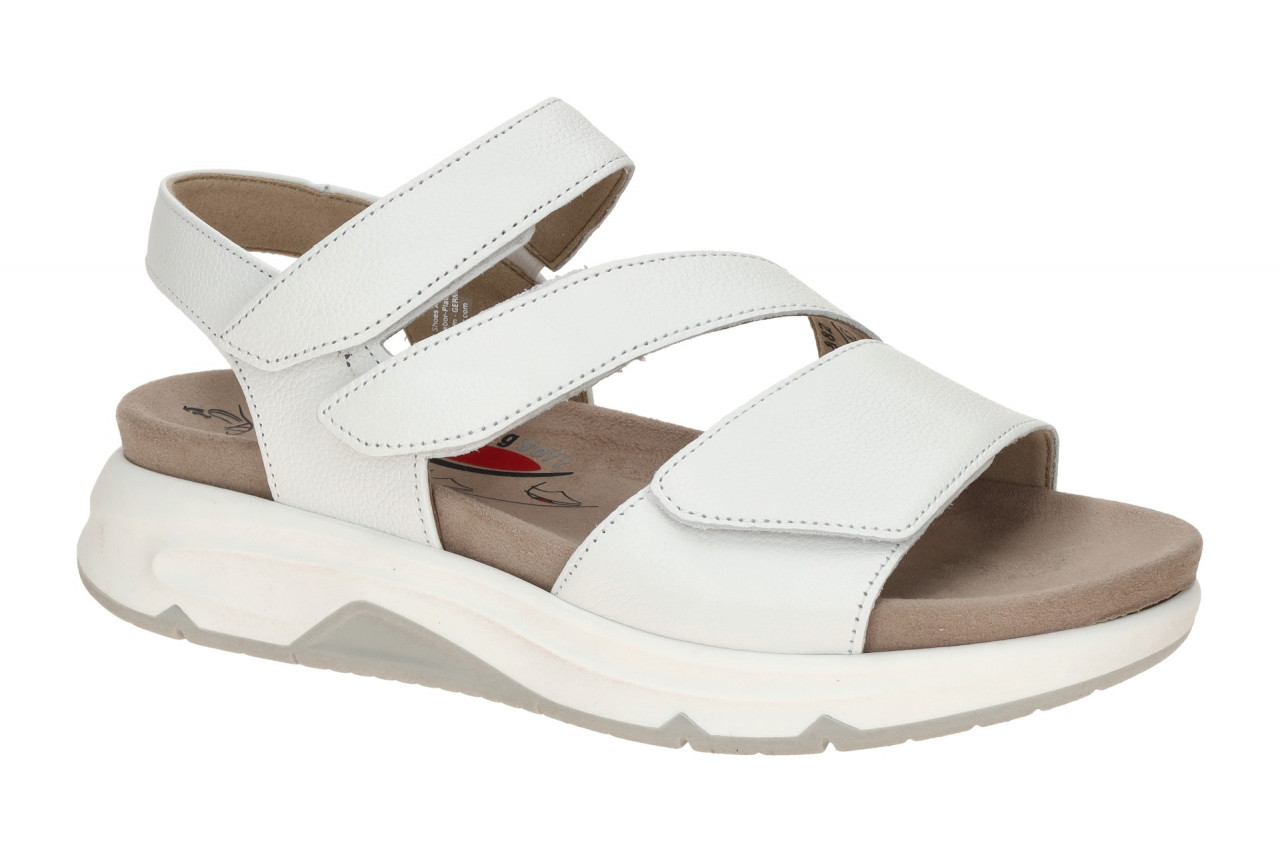 Gabor 86.882.50 Damen Sandalen wei? - Rollingsfot mit Keilabsatz