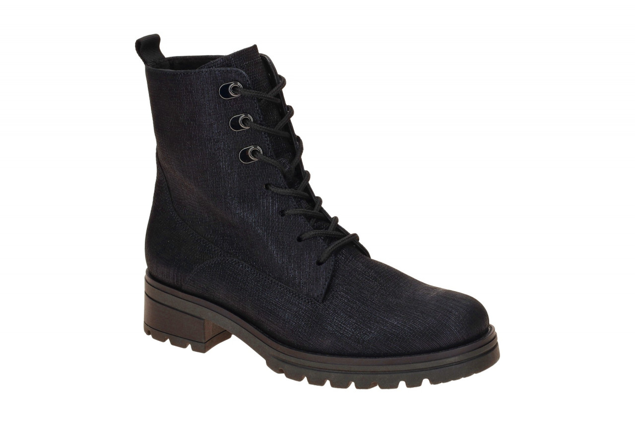 Gabor 72.786 Ocean Blau Damen Stiefeletten Lace up Boots Blockabsatz