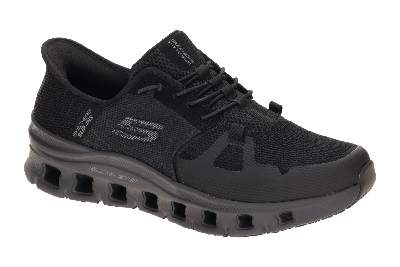 Skechers 200337EC BLK Glide Step Pro SR Herren Slipper Schwarz Water Repellent