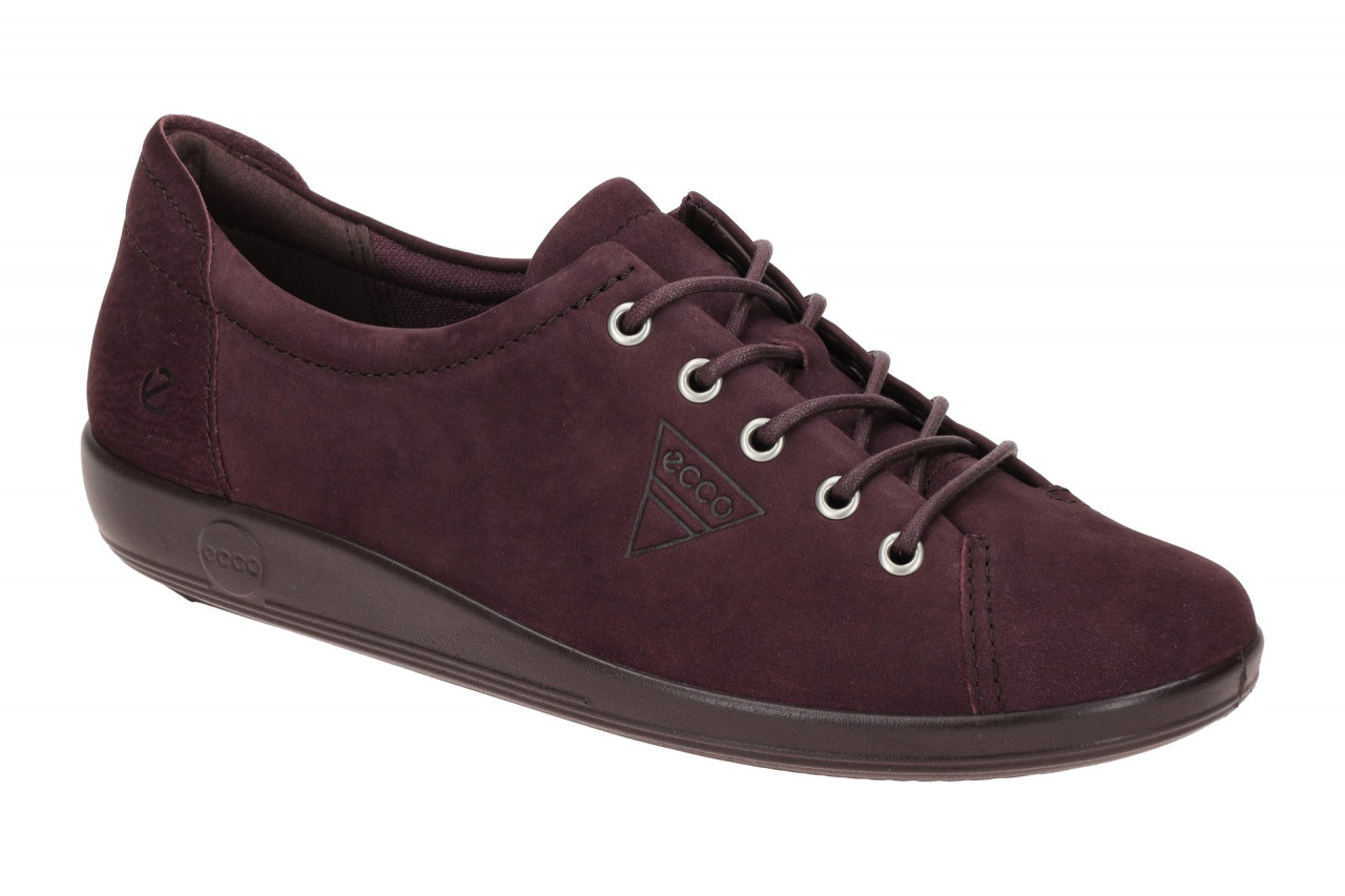 Ecco 20650302385 SOFT 2.0 - lace Damenschuhe Lila fig Nubuck-Leder flexibel
