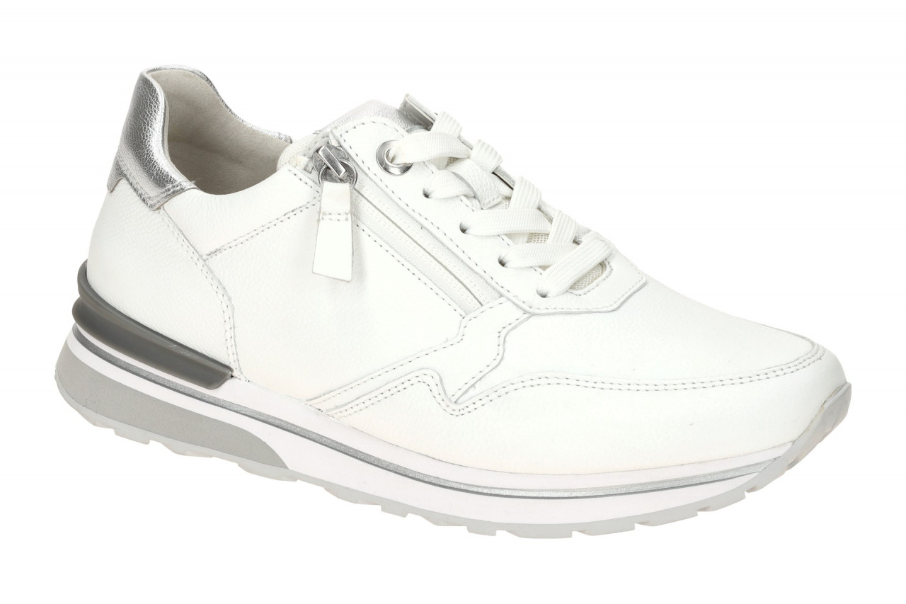 Gabor 66.347.51 FLORENZ Damen Halbschuhe Wei? Silber Bequem mit OptiFit Fu?bett