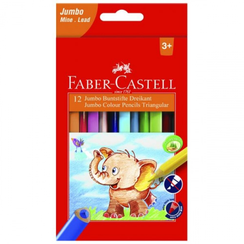 Faber-Castell Buntstifte dreikant Jumbo 5.4mm 12er