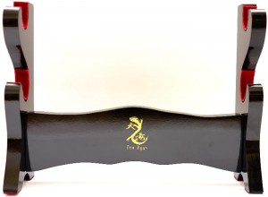 2er Katana Ständer kaufen und Wandhalter schwarz mit Stoffauflage