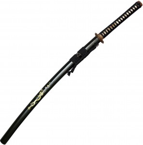Samuraischwert Drachen Katana Makuri gefaltet