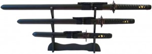 Ninja Schwerter 3er Set mit Ständer