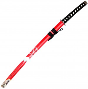 Samurai Schwert Rot mit Fuji San auf Saya