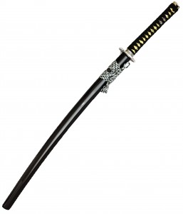 Schwarzes Katana Samuraischwert von Marto