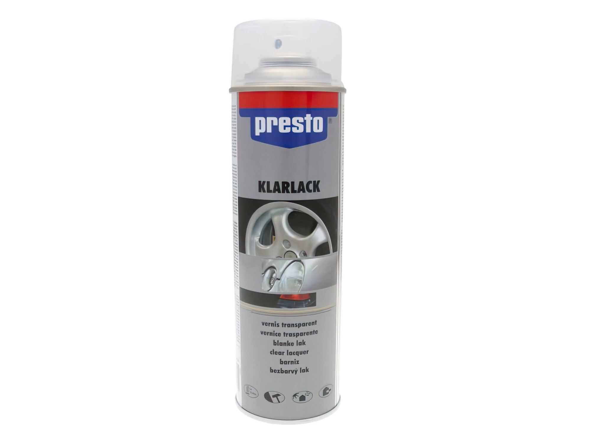 Klarlack Spray Presto glänzend für Felgenspray 500ml