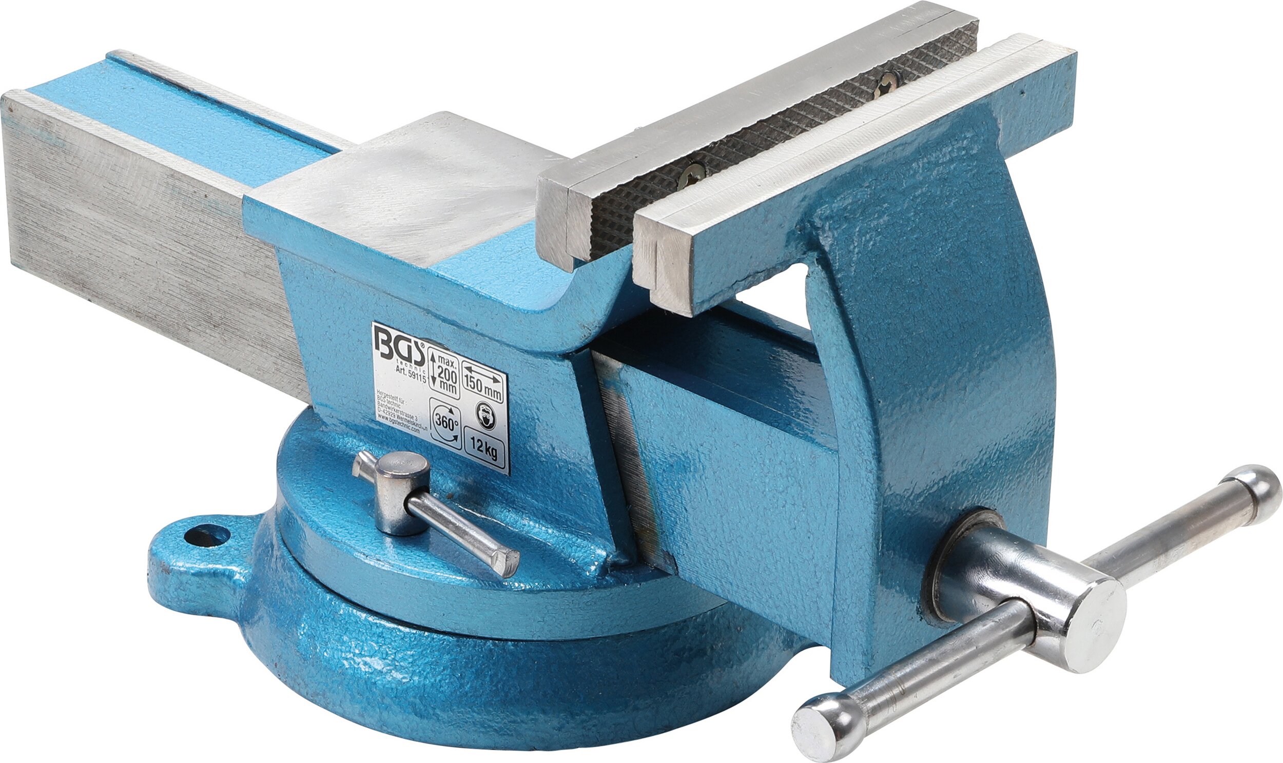 Stahl-Schraubstock BGS geschmiedet 150 mm Backen