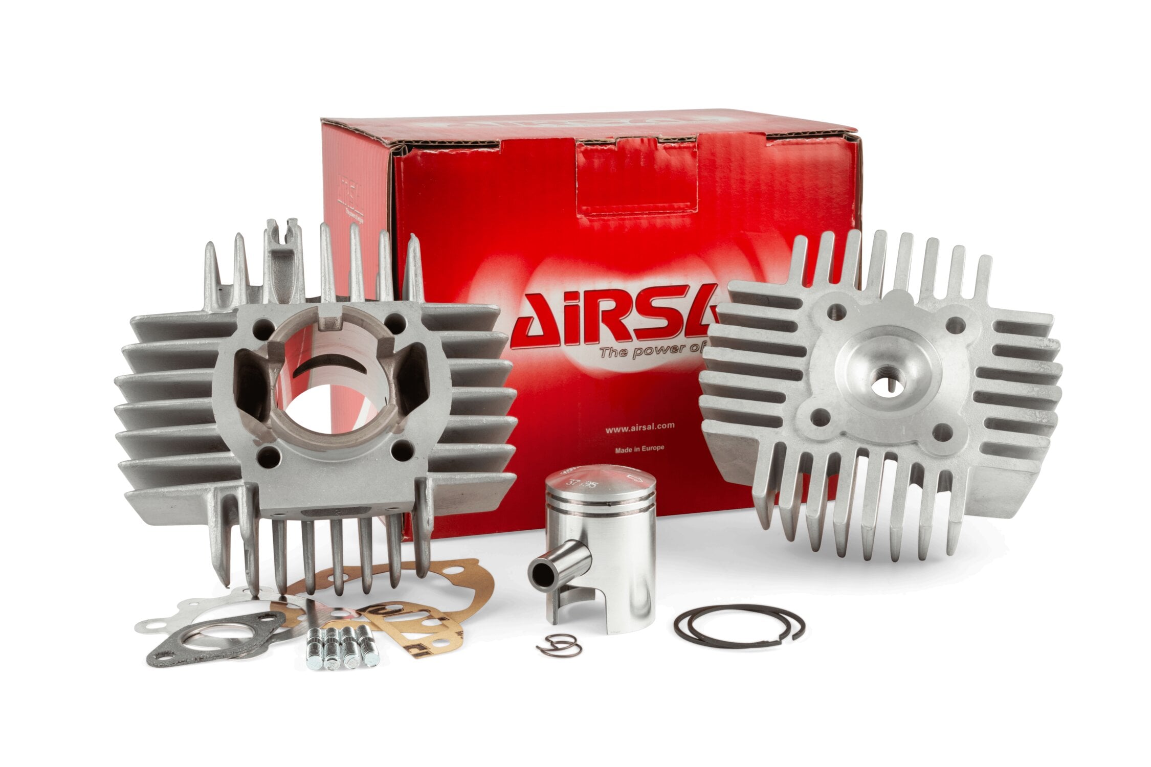 Zylinder Kit Airsal T6 Racing 50ccm Puch Maxi kurze Kühlrippen