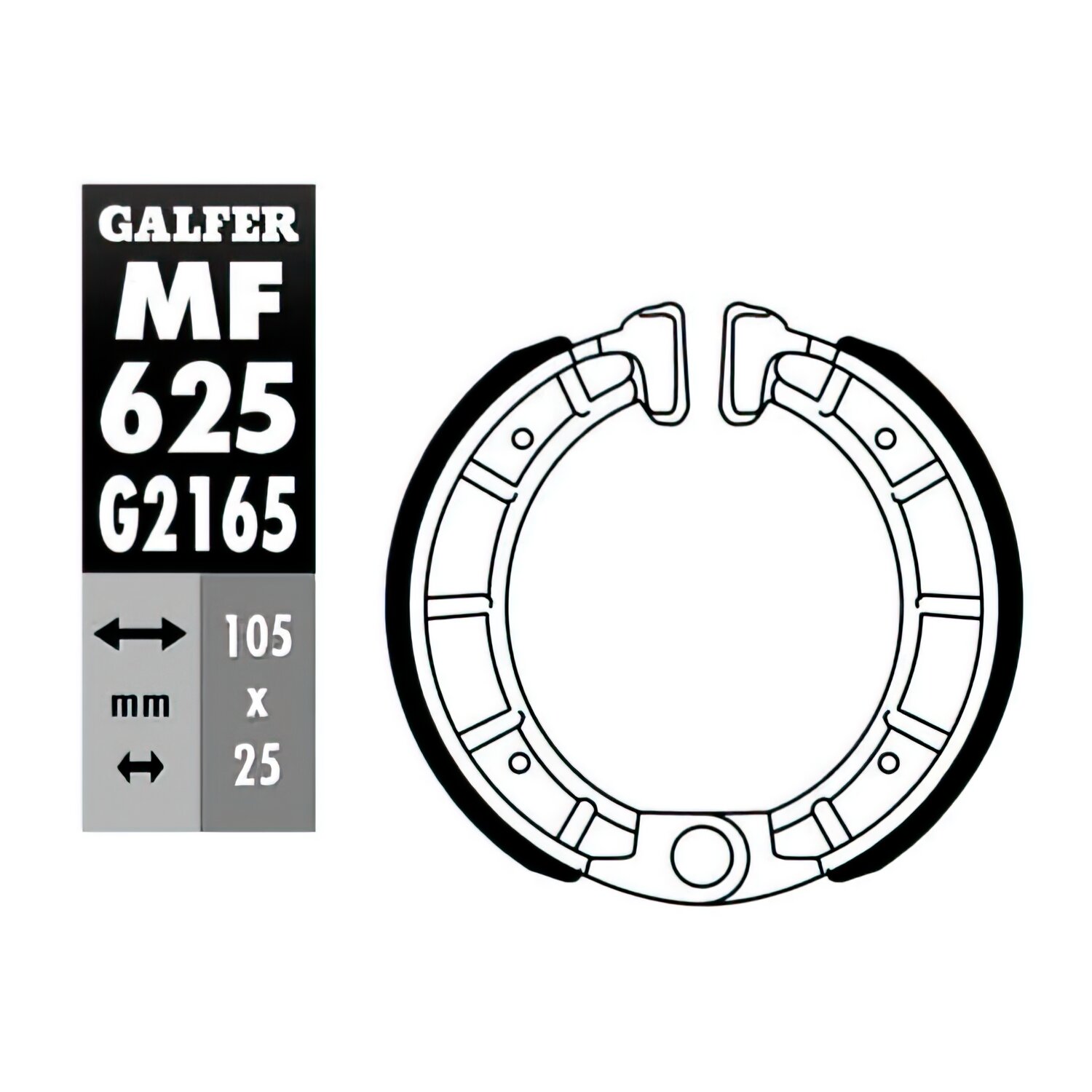 Bremsbacken vorn / hinten Galfer 18 Derbi Vamos / Variant / Fenix 50