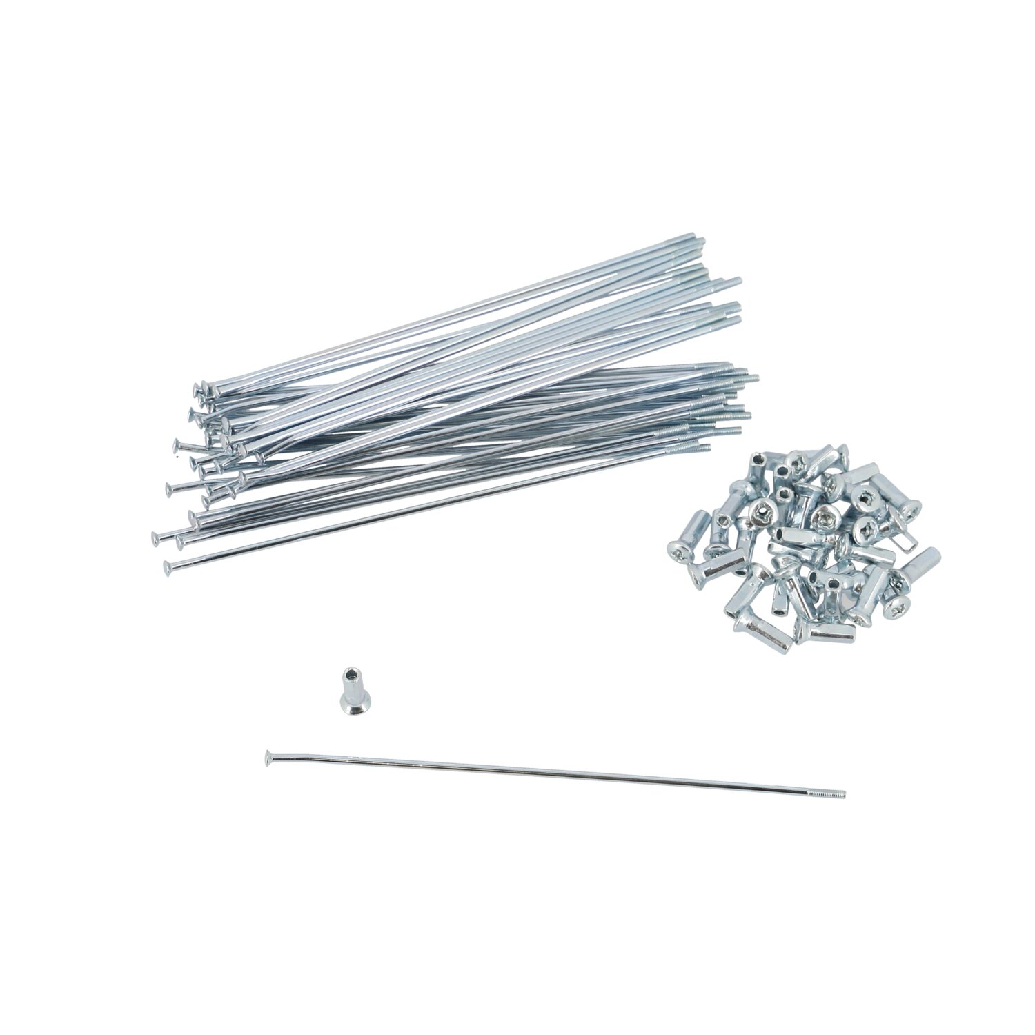 Speichen hinten Doppler Silber 18x195mm / 18x199mm Derbi Senda