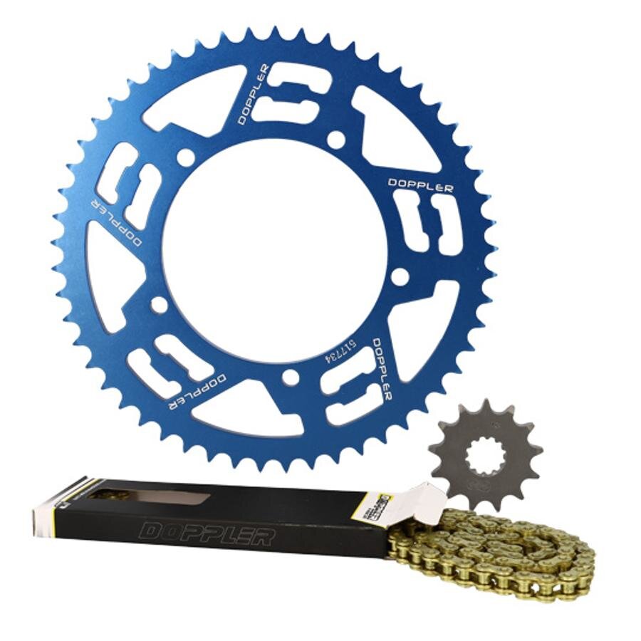 Kettensatz Doppler 13x53 - 428 Sherco 50 Alu Blau
