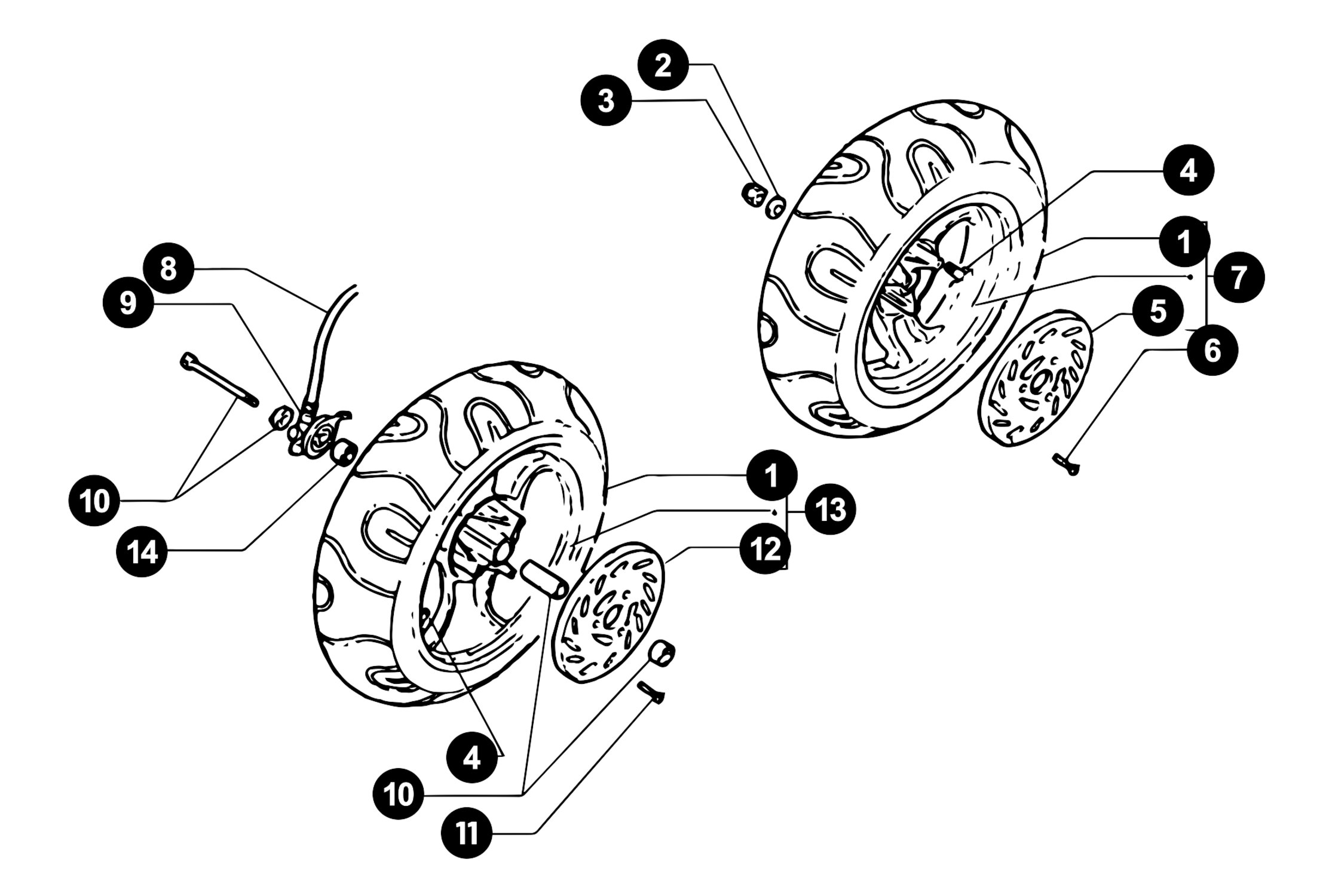 Beta Ark Ersatzteile Vorderrad / Hinterrad