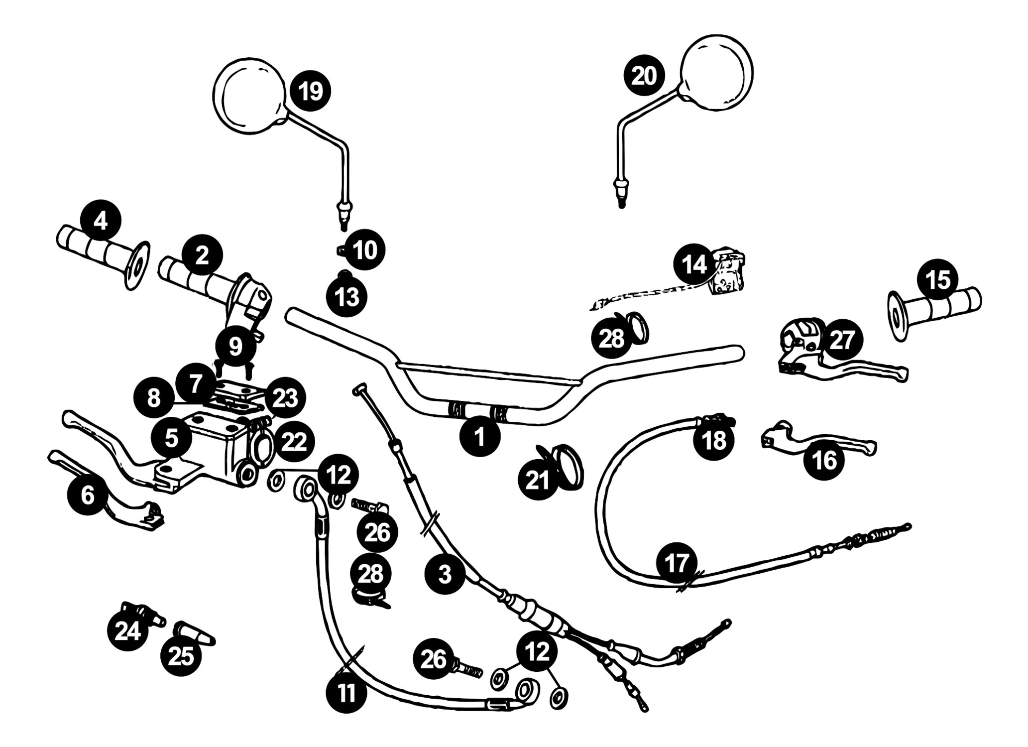 Derbi Senda Ersatzteile Lenker 22mm X-RACE / X-TREME