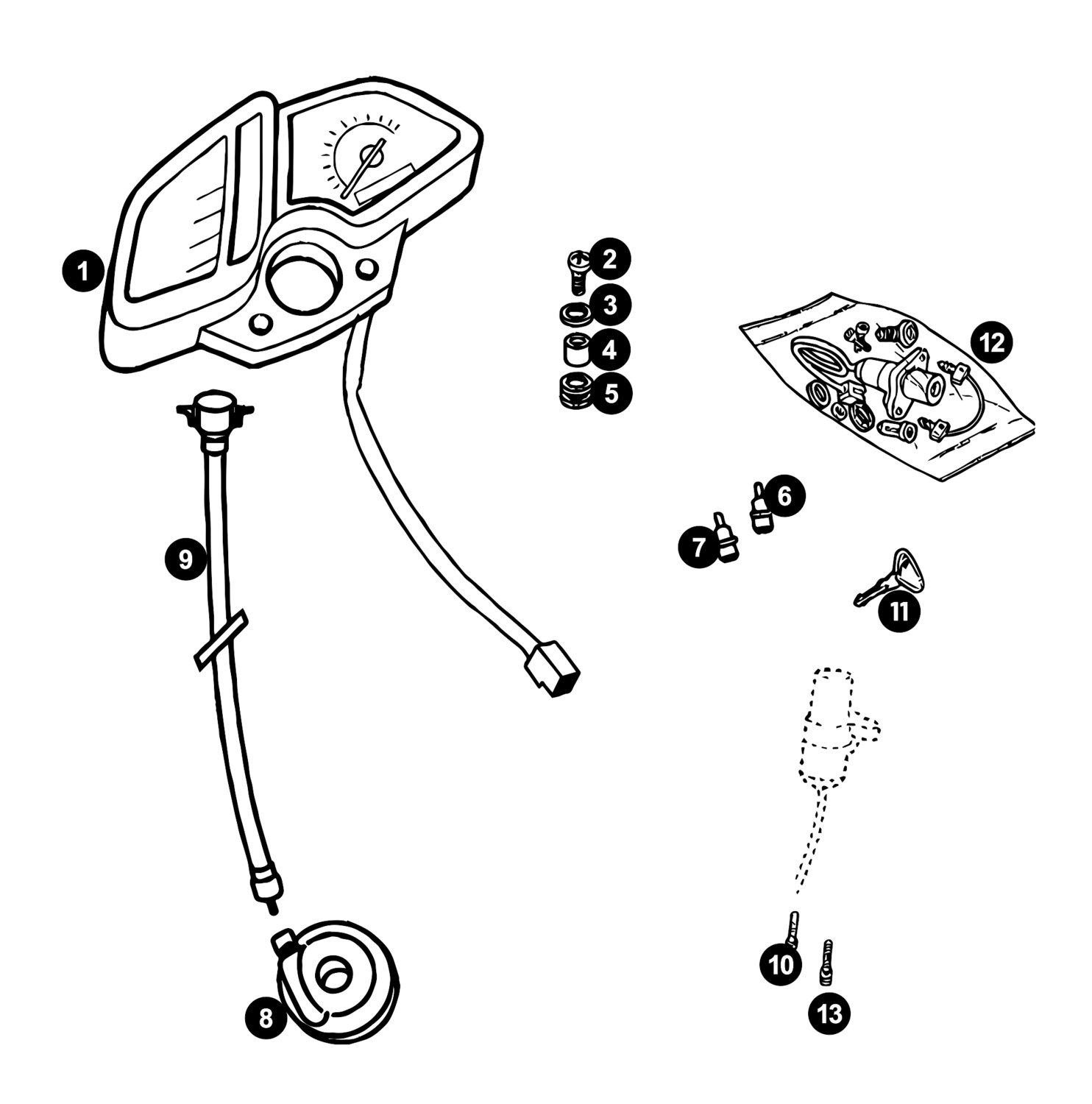 Derbi Senda Ersatzteile Tacho / Zündschloss X-TREME