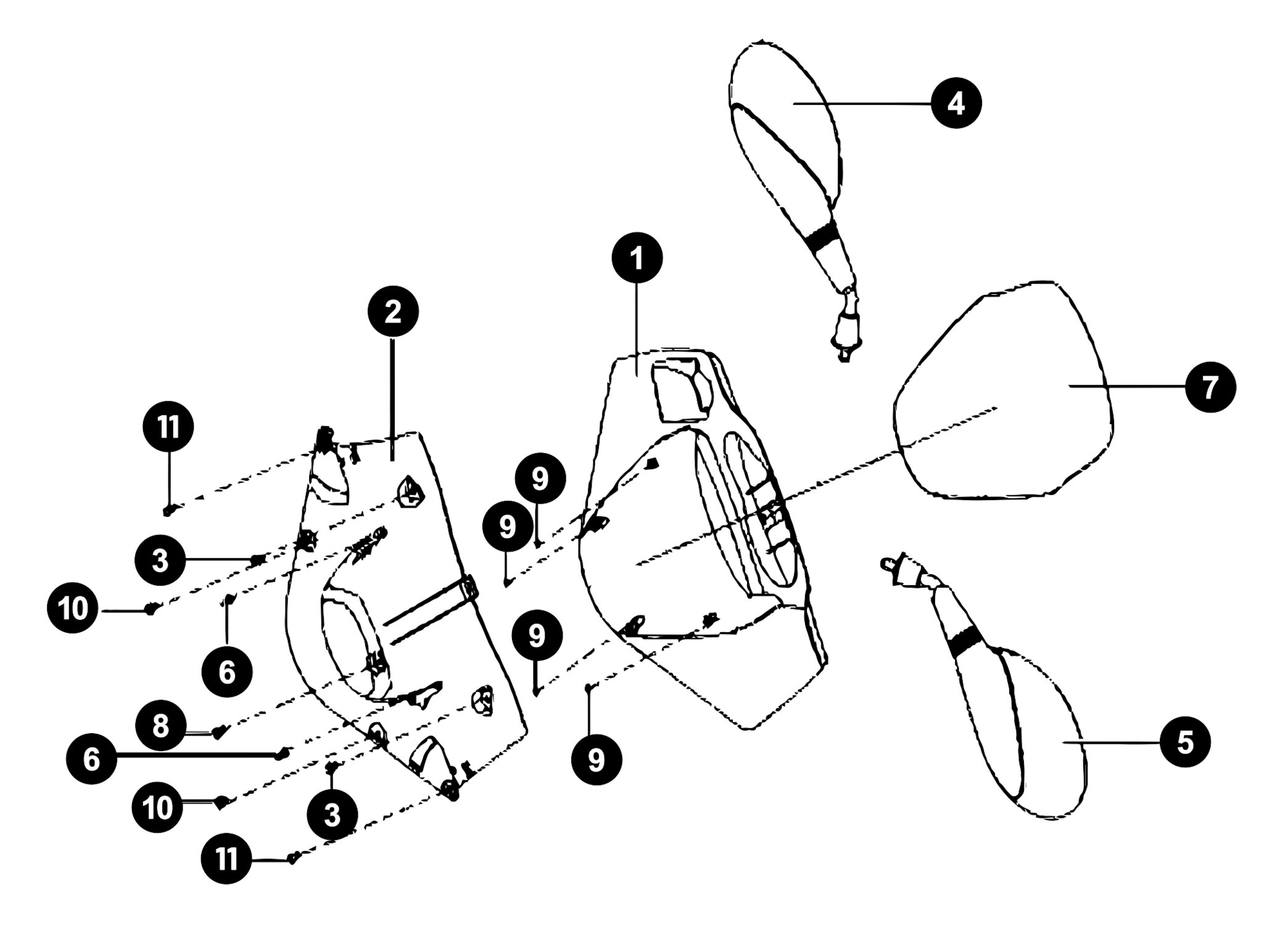 Generic Cracker Ersatzteile Lenkerverkleidung