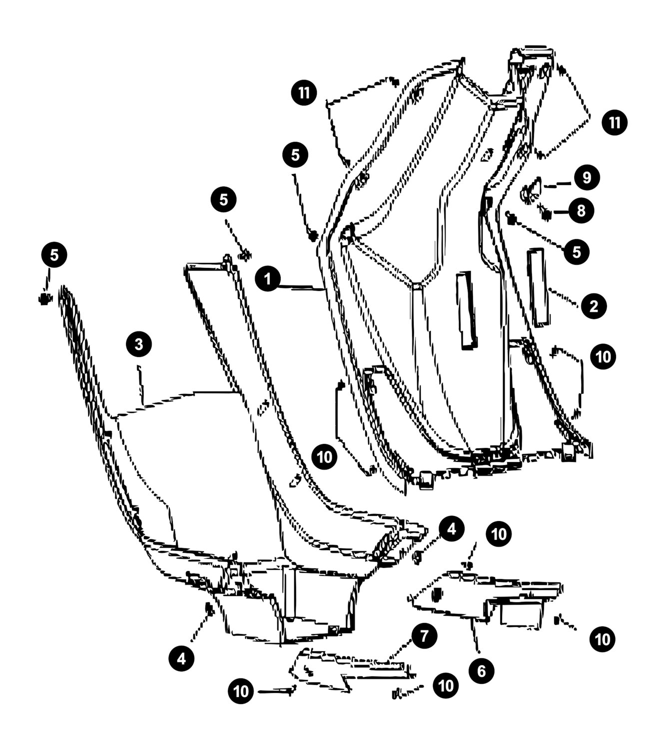 Generic Cracker Ersatzteile Beinschild / Unterboden