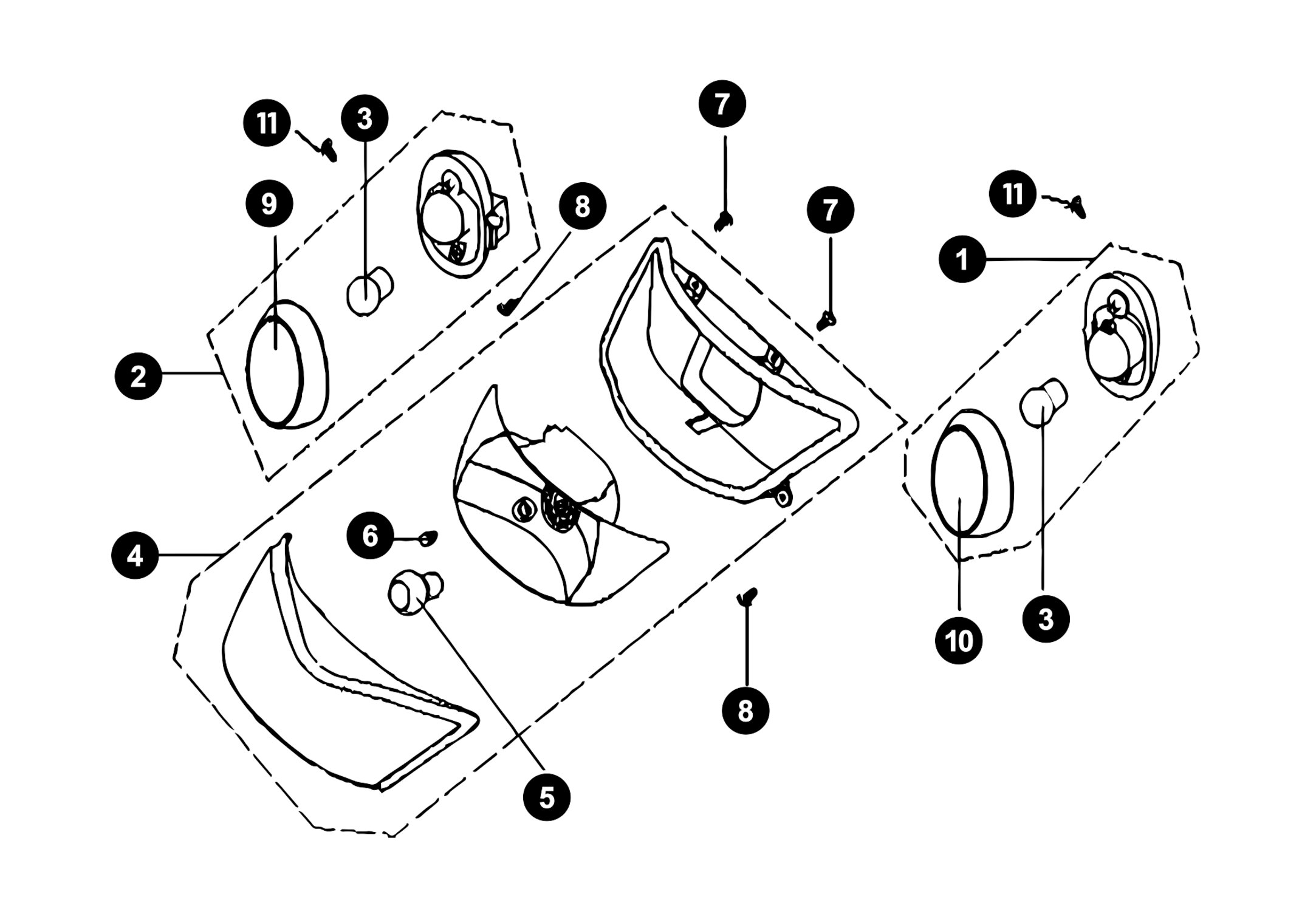 Generic Cracker Ersatzteile Scheinwerfer / Blinker