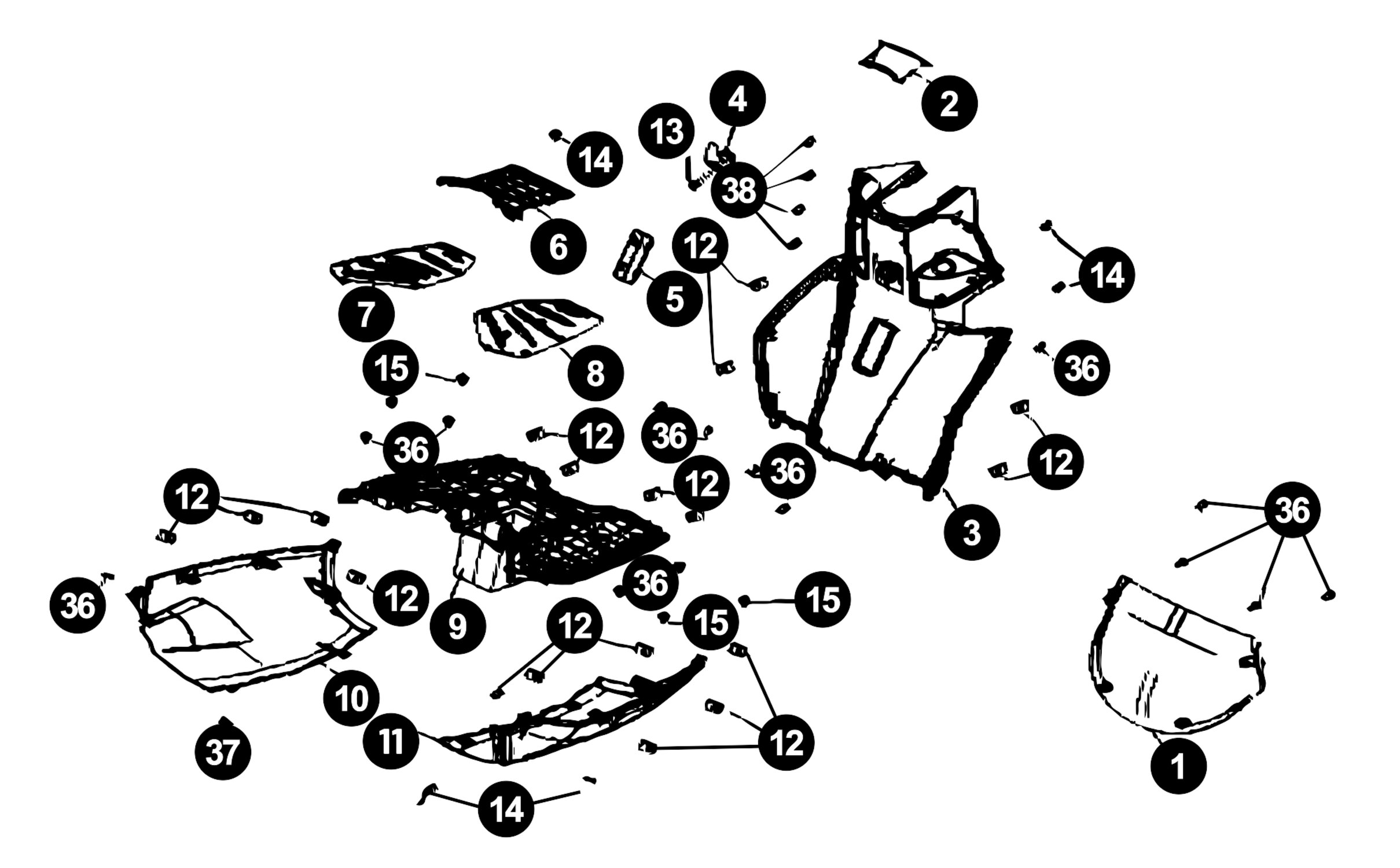 Generic ROC Ersatzteile Trittbrett / Beinschild