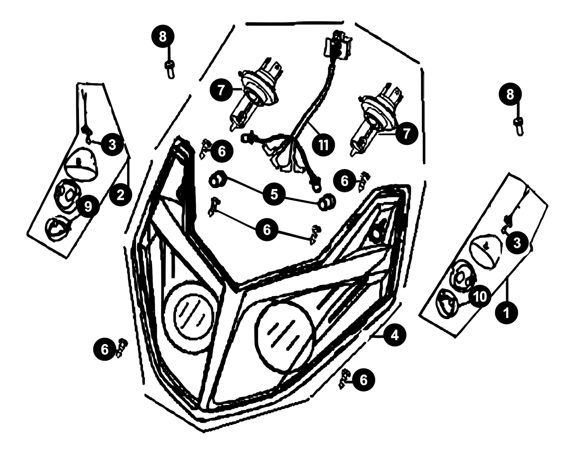 Generic XOR Ersatzteile Scheinwerfer