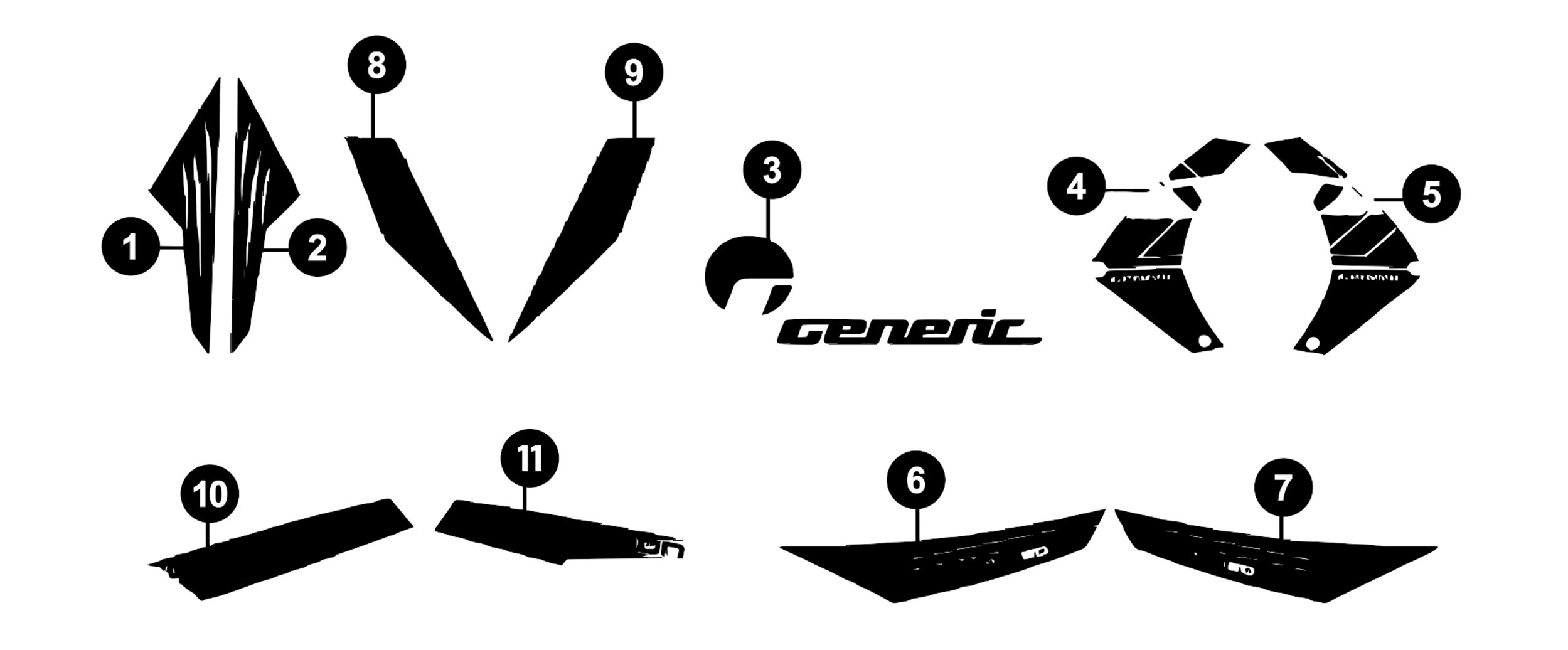 Generic XOR Ersatzteile Aufkleber Competition