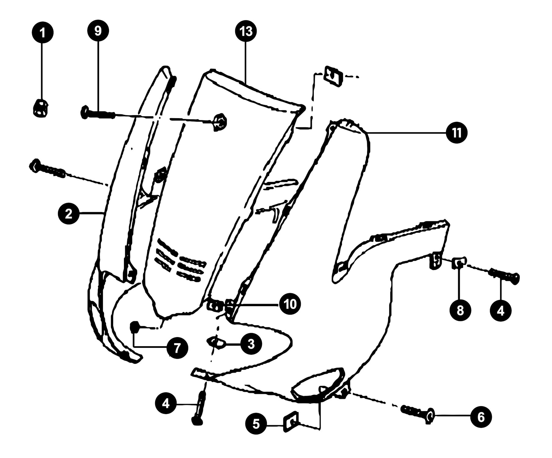 Gilera Runner 50 SP ab '05 Ersatzteile Frontverkleidung