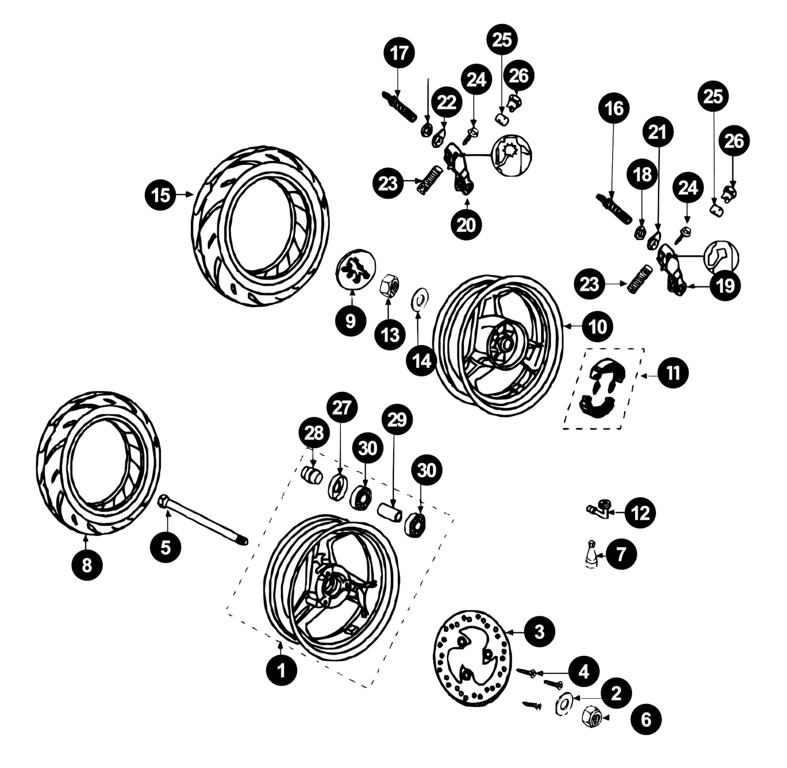 Peugeot Vivacity Ersatzteile Räder / Bremsen