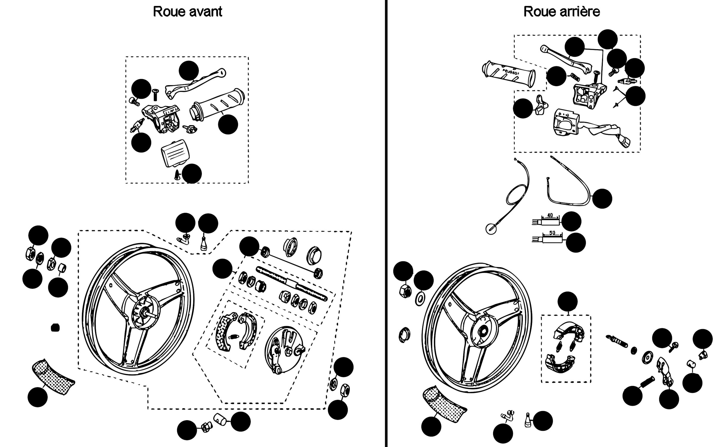Peugeot Fox / FXR Ersatzteile Räder / Bremsen