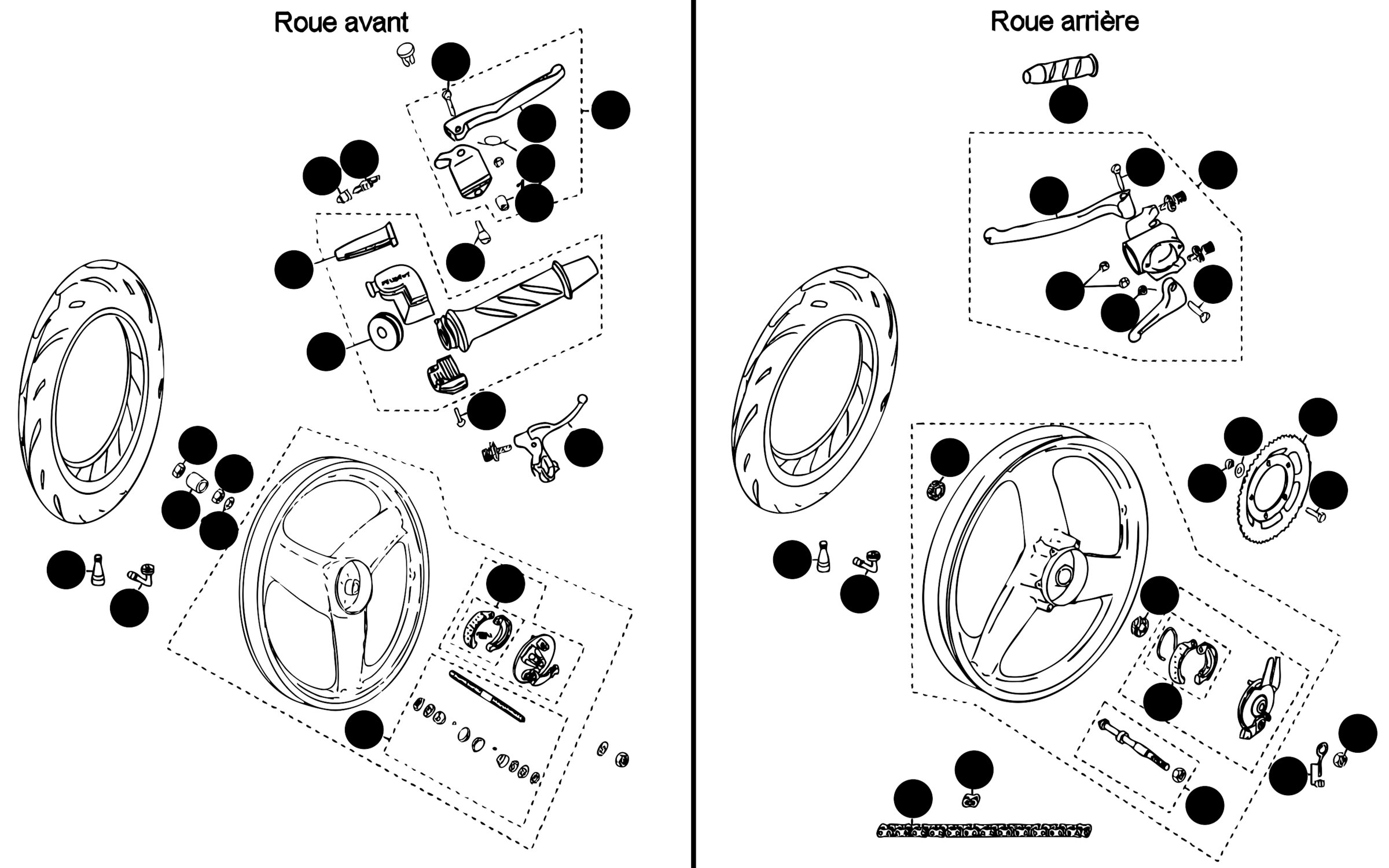 Peugeot 103 RCX Ersatzteile Räder / Bremsen