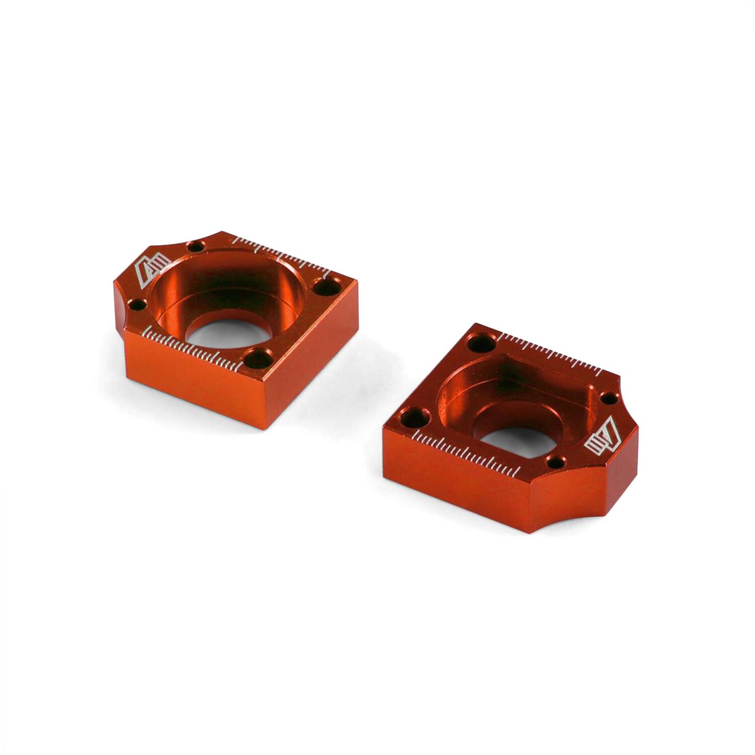 Kettenspanner Alu CNC Volt Racing orange - D.15mm Pit Bike / Dirt Bike