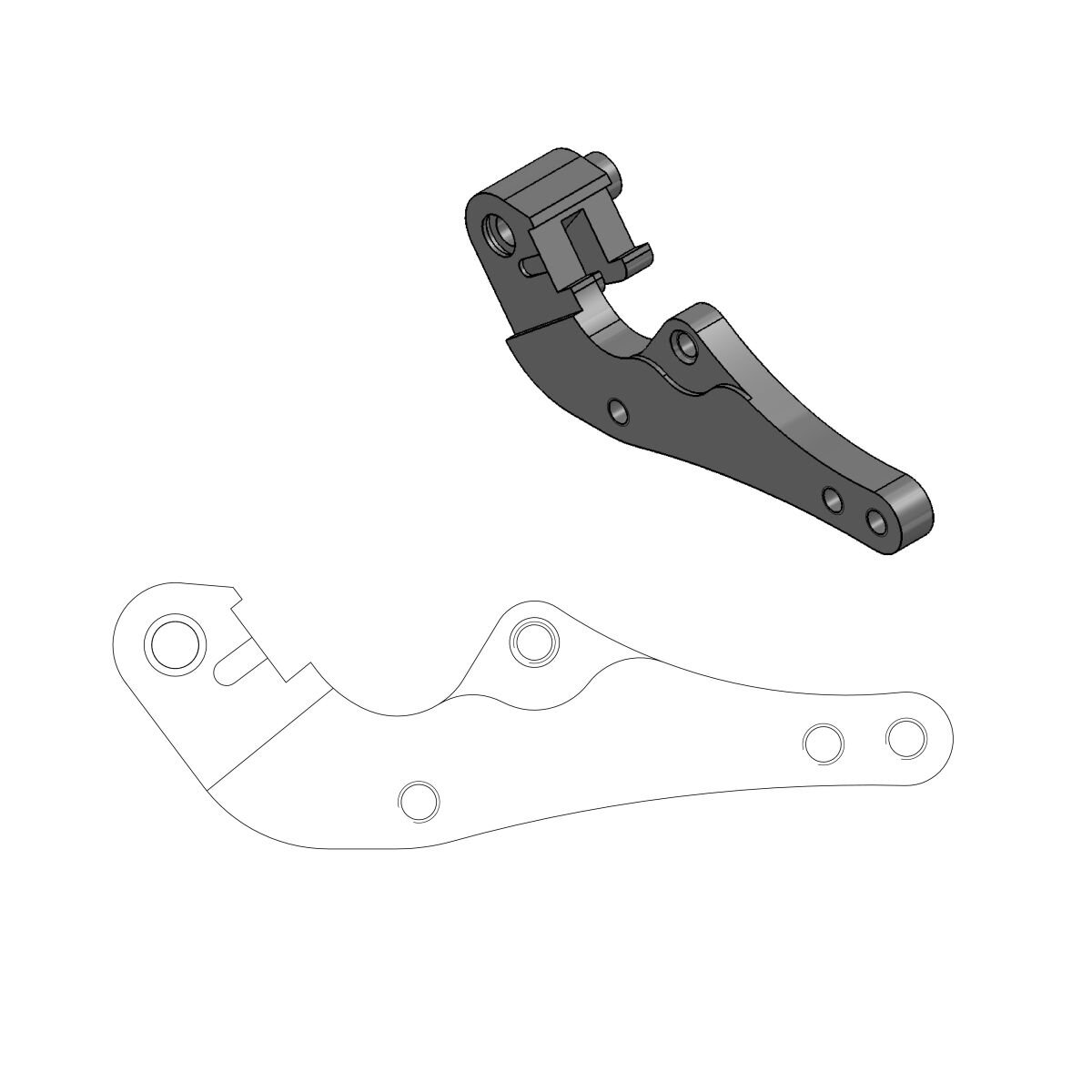 Bremssatteladapter Moto Master Supermotard Street KTM / Husqvarna