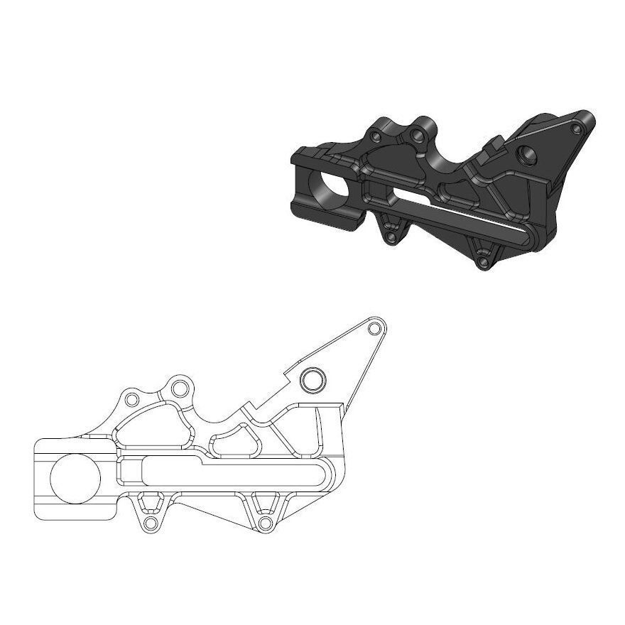 Bremssatteladapter Moto Master 220mm schwarz KTM / Husqvarna