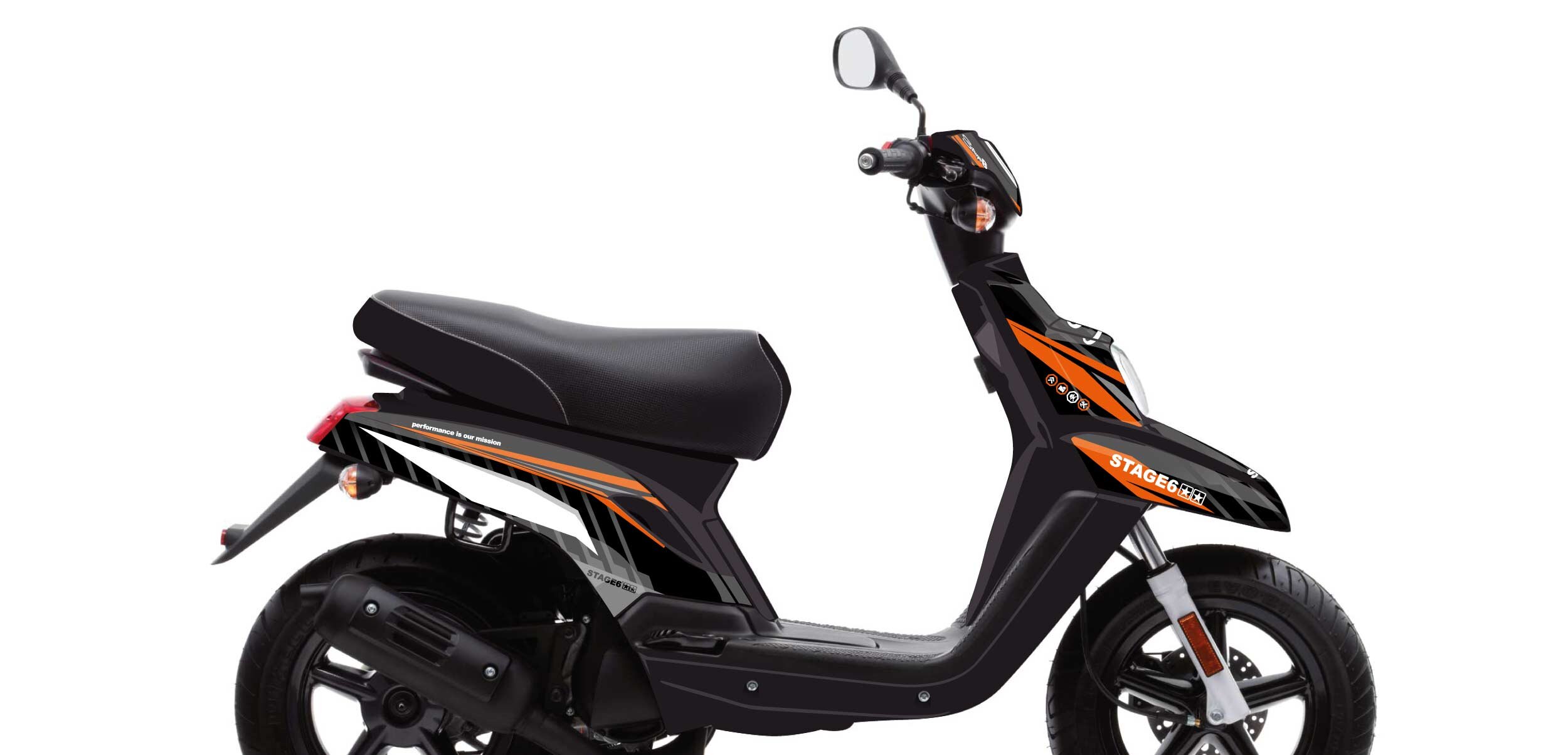 Dekor Kit Yamaha BWs ab 2004 Stage6 Orange