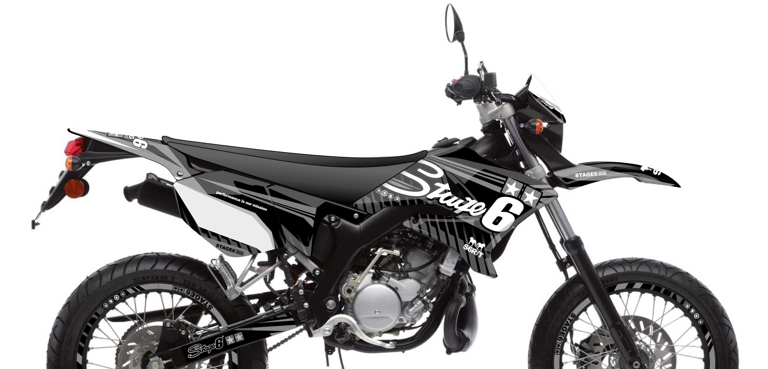 Dekor Kit Yamaha DT 50 Stage6 Schwarz
