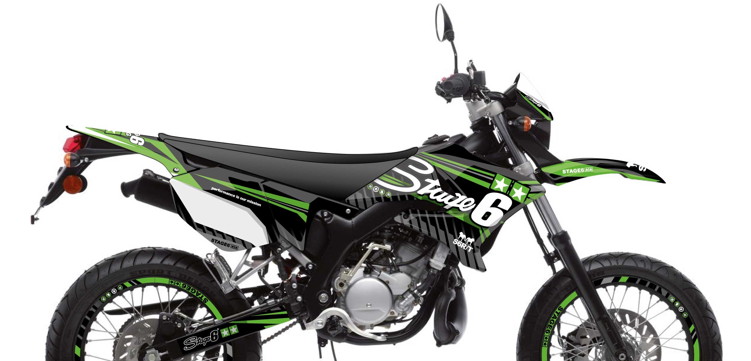 Dekor Kit Yamaha DT 50 Stage6 Grün