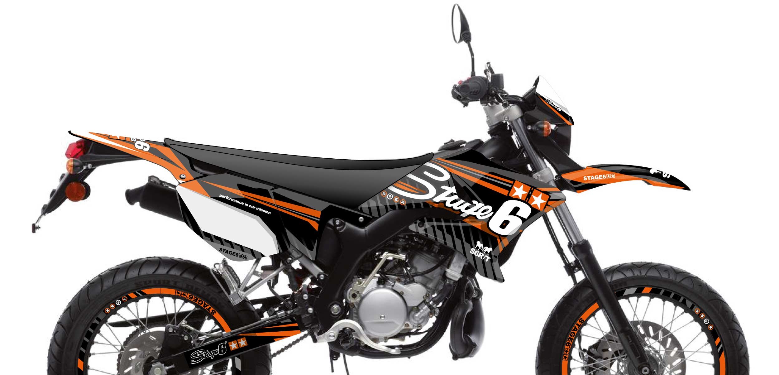 Dekor Kit Yamaha DT 50 Stage6 Orange