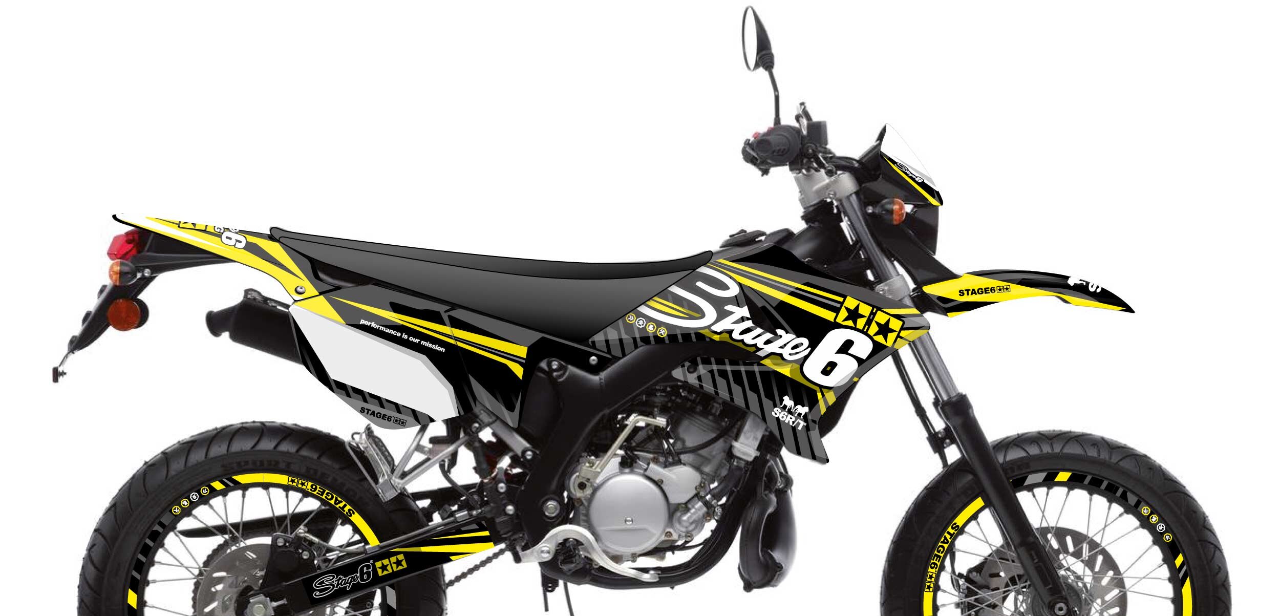 Dekor Kit Yamaha DT 50 Stage6 Gelb