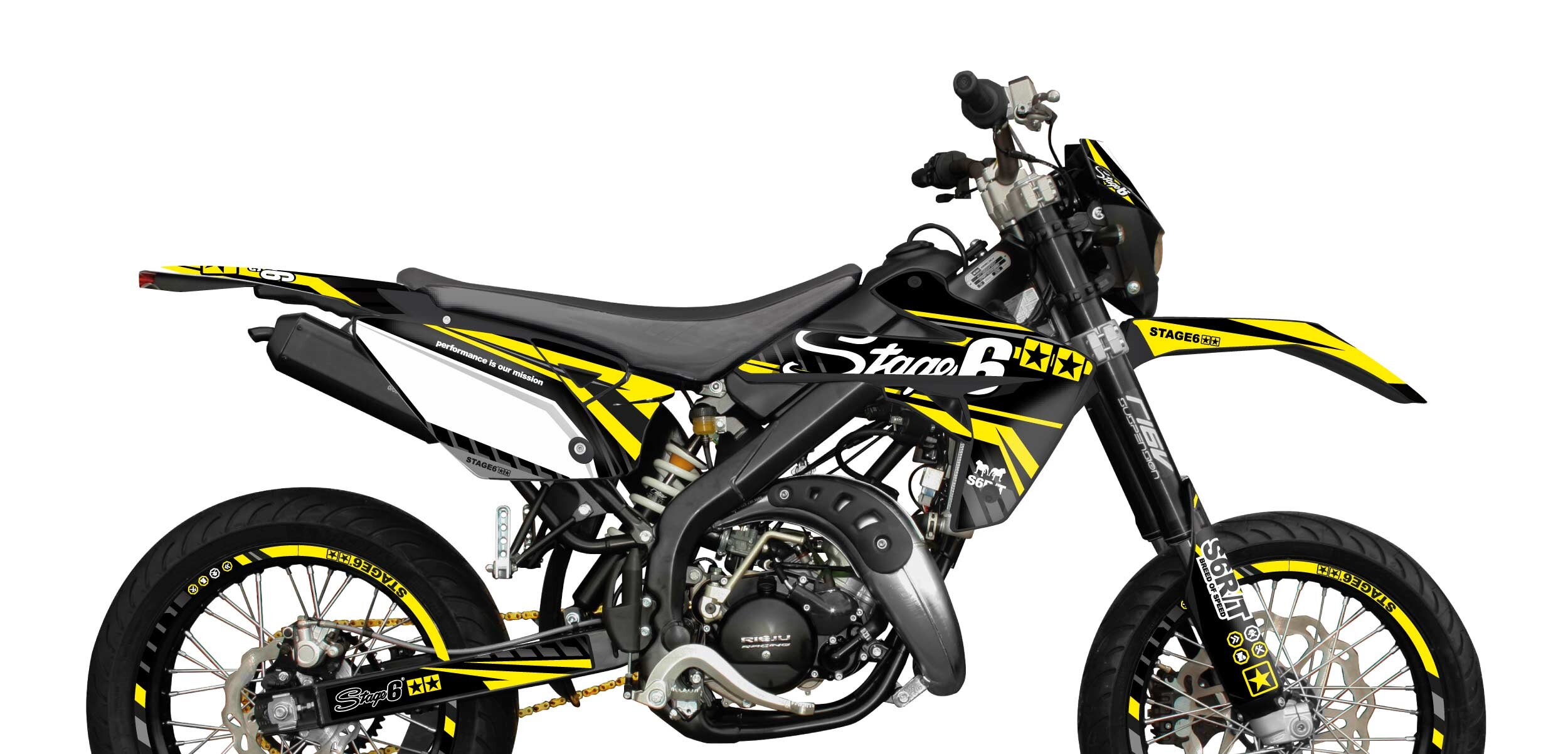 Dekor Kit Rieju MRT 2009 - 2021 Stage6 Gelb